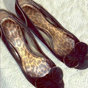 Black suede with bow Sam Edelman heels